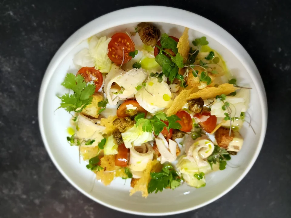 Freshly prepared salad